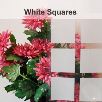 White Squares Decorative Window Film