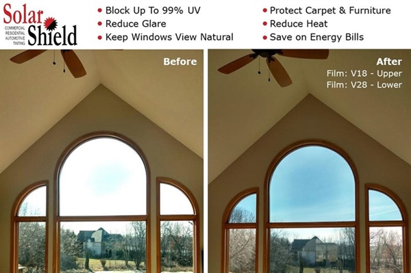How does window film reduce heat transfer and improve energy efficiency?
