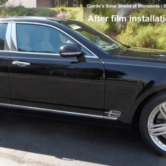 Bentley limo before and after window tint